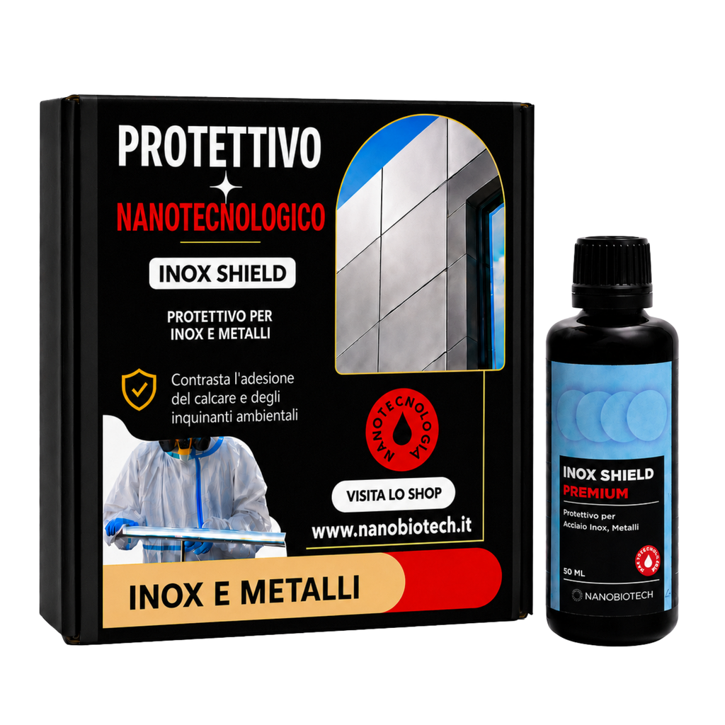 INOX SHIELD PREMIUM - PROTETTIVO IN NANOTECNOLOGIA PER ACCIAIO INOX E METALLI - (KIT 50ml) - Protettivo super-idrofobico - antisporco-anticorrosione per l'edilizia[23]